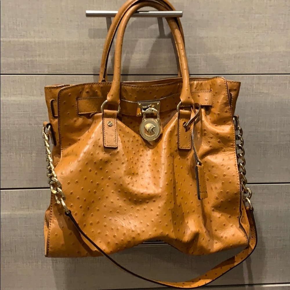 Michael Kors Hamilton Ostrich Leather Tote
